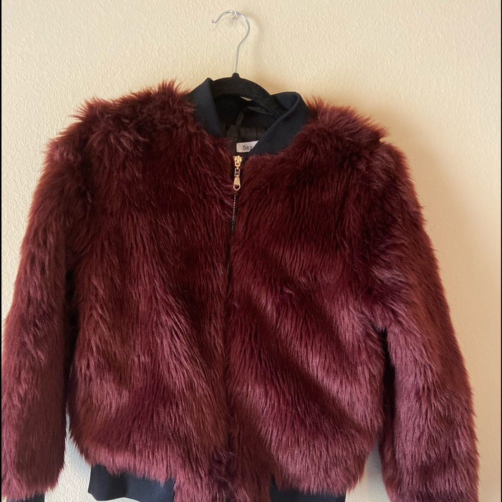 Faux fur jacket